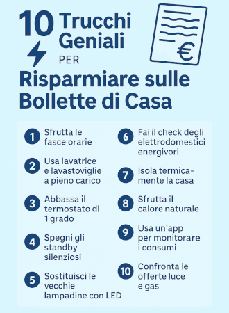10 Trucchi Geniali per Risparmiare sulle Bollette di Casa